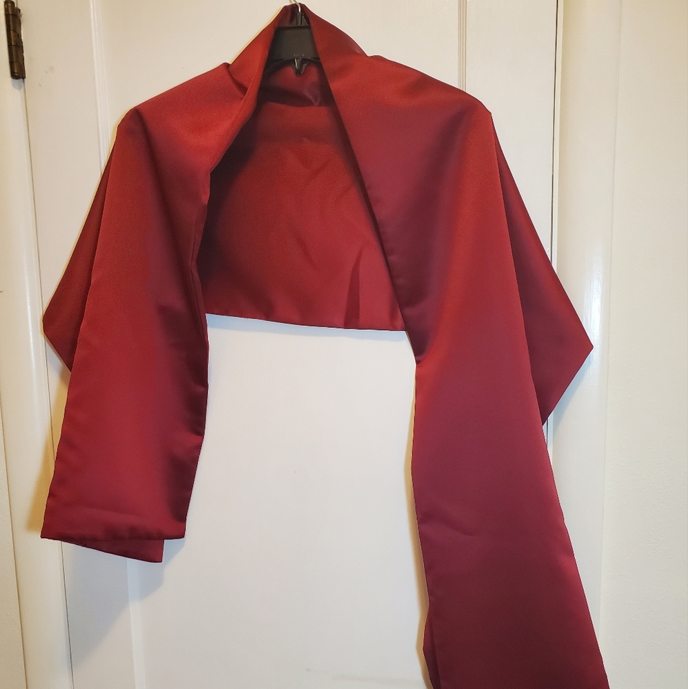 Red satin wrap